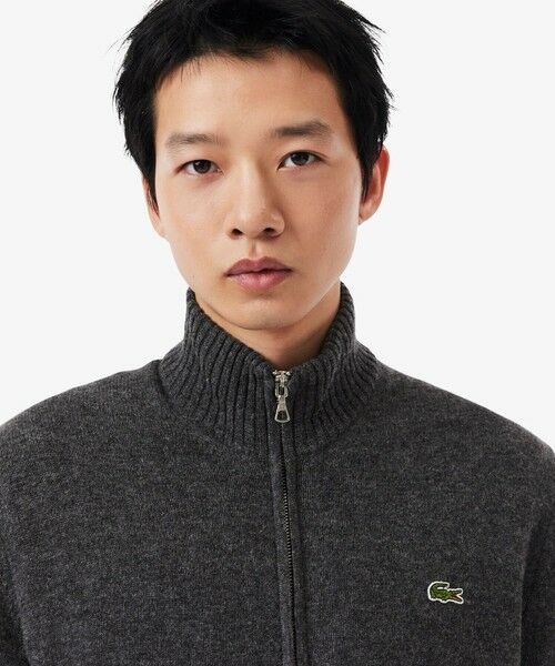 LACOSTE / ラコステ ニット・セーター | ハイネックフルジップ ウールニットセーター / ドライバーズニット | 詳細9