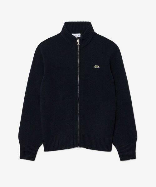 LACOSTE / ラコステ ニット・セーター | ハイネックフルジップ ウールニットセーター / ドライバーズニット | 詳細14