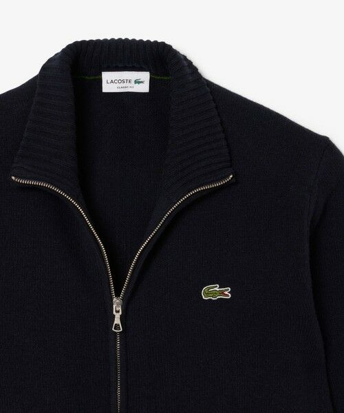 LACOSTE / ラコステ ニット・セーター | ハイネックフルジップ ウールニットセーター / ドライバーズニット | 詳細19