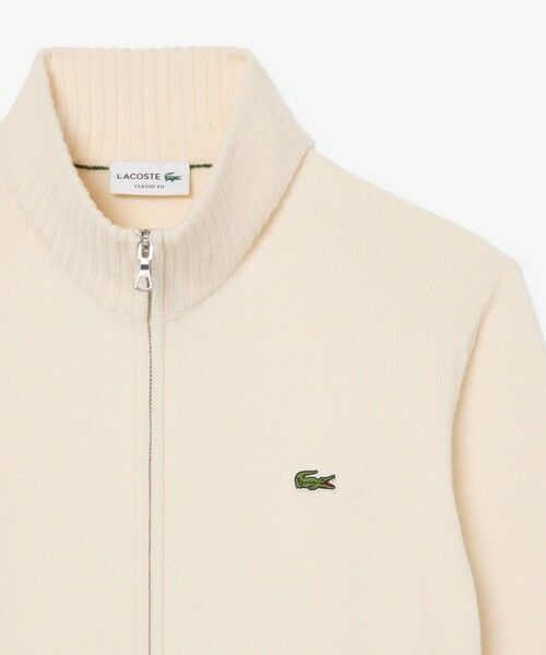 LACOSTE / ラコステ ニット・セーター | ハイネックフルジップ ウールニットセーター / ドライバーズニット | 詳細16