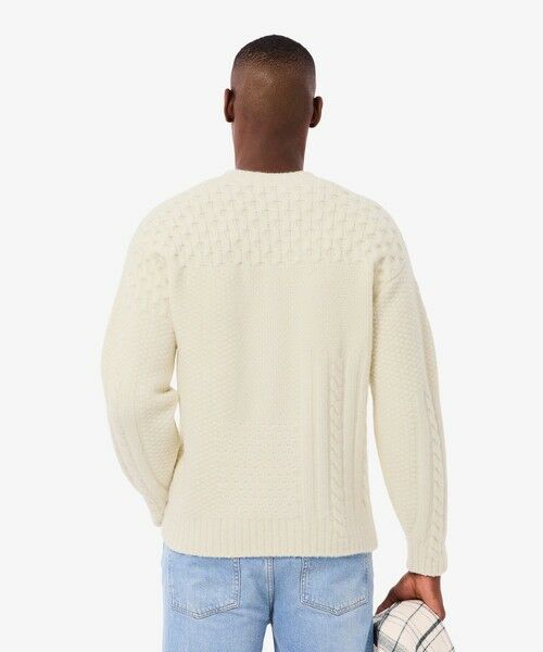 LACOSTE / ラコステ ニット・セーター | ミックスニッティング ウールニットセーター | 詳細2