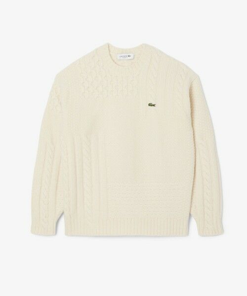 LACOSTE / ラコステ ニット・セーター | ミックスニッティング ウールニットセーター | 詳細3