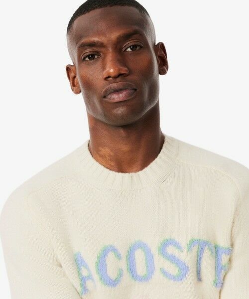 LACOSTE / ラコステ ニット・セーター | ブランドネームロゴシャギーニッティングセーター | 詳細1