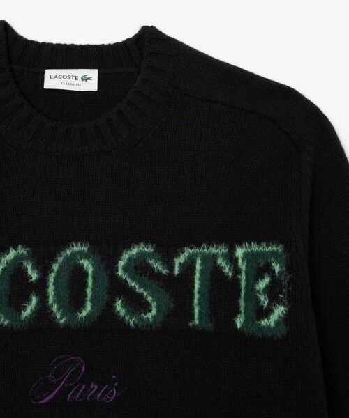 LACOSTE / ラコステ ニット・セーター | ブランドネームロゴシャギーニッティングセーター | 詳細10