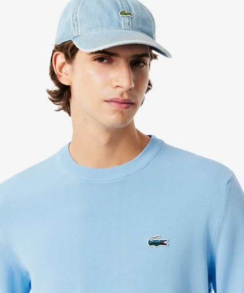 LACOSTE / ラコステ ニット・セーター | ランドスケープワニロゴコットンニットセーター | 詳細1