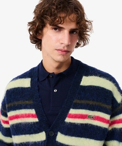 LACOSTE / ラコステ カーディガン・ボレロ | アルパカブレンドボーダーニットカーディガン | 詳細1