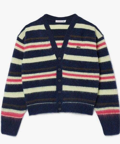 LACOSTE / ラコステ カーディガン・ボレロ | アルパカブレンドボーダーニットカーディガン | 詳細4