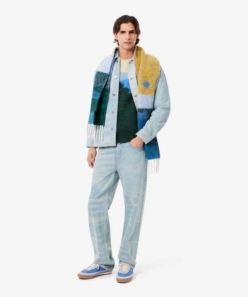 LACOSTE / ラコステ ニット・セーター | ナイロン×ウール×アルパカ シャンタコランドスケープ ジャカードニットセーター | 詳細6