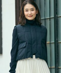 LACOSTE / ラコステ ダウンジャケット・ベスト | クロップド丈 撥水 THERMORE中綿 ジップアップベスト