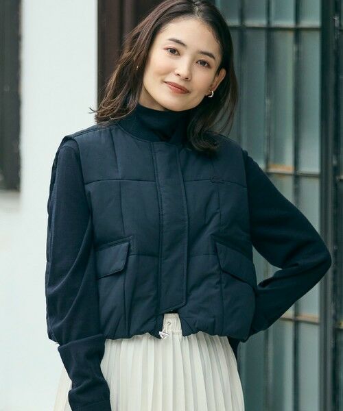 LACOSTE / ラコステ ダウンジャケット・ベスト | クロップド丈 撥水 THERMORE中綿 ジップアップベスト | 詳細2
