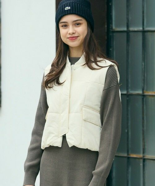 LACOSTE / ラコステ ダウンジャケット・ベスト | クロップド丈 撥水 THERMORE中綿 ジップアップベスト | 詳細15