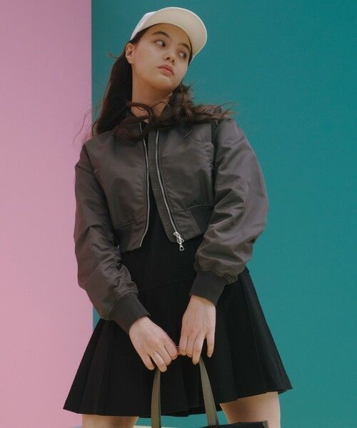 LACOSTE / ラコステ ブルゾン | クロップド丈 ショートMA-1ジャケット | 詳細2