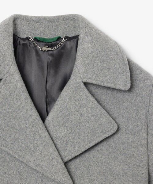 LACOSTE / ラコステ ピーコート | ショート丈 オーバーサイズウールブレンドPコート | 詳細4