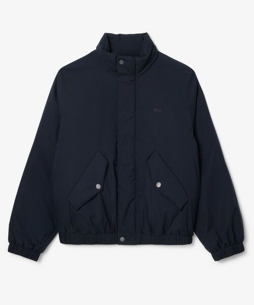 LACOSTE / ラコステ ダウンジャケット・ベスト | 撥水 防風 パデッド ボリュームテクニカルナイロンブルゾン(ダークネイビー)