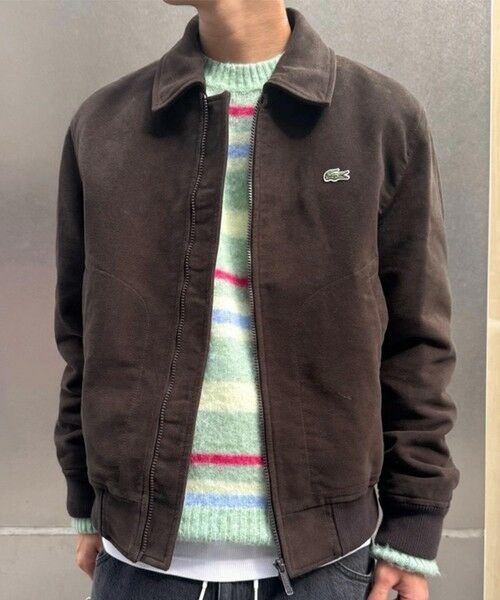 LACOSTE / ラコステ ブルゾン | パデッドモールスキンジャケット / 中綿ブルゾン(ダークブラウン)
