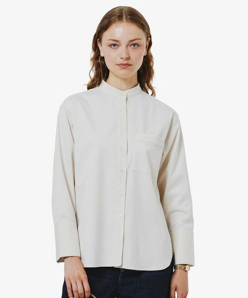 LACOSTE / ラコステ シャツ・ブラウス | ロングカフススタンドカラーシャツ(オフホワイト)