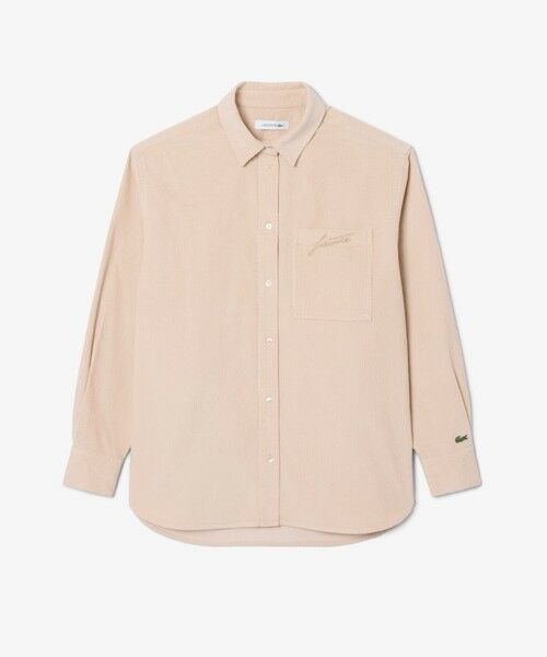 LACOSTE / ラコステ シャツ・ブラウス | オーバーサイズコーデュロイシャツ（ピンクベージュ）