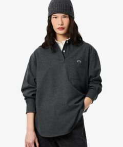 LACOSTE / ラコステ シャツ・ブラウス | オーバーサイズハーフボタン ストレッチフランネルシャツ