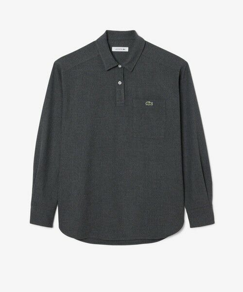 LACOSTE / ラコステ シャツ・ブラウス | オーバーサイズハーフボタン ストレッチフランネルシャツ | 詳細4