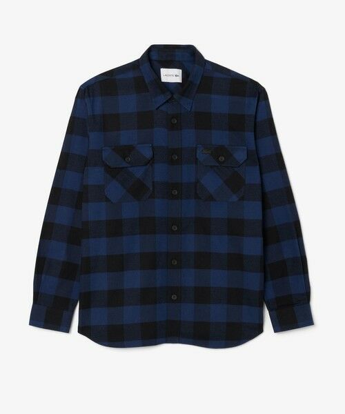 LACOSTE / ラコステ シャツ・ブラウス | オーバーサイズドコットンプレイド フランネルチェックシャツ | 詳細3