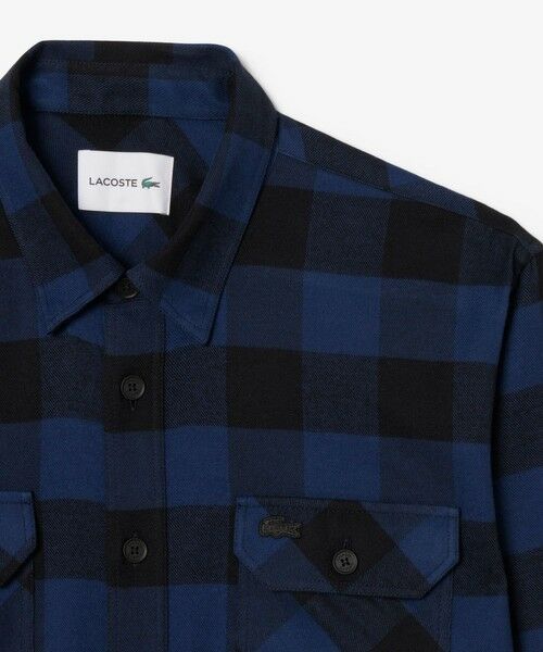 LACOSTE / ラコステ シャツ・ブラウス | オーバーサイズドコットンプレイド フランネルチェックシャツ | 詳細4