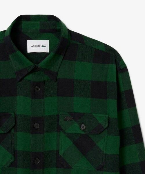 LACOSTE / ラコステ シャツ・ブラウス | オーバーサイズドコットンプレイド フランネルチェックシャツ | 詳細8