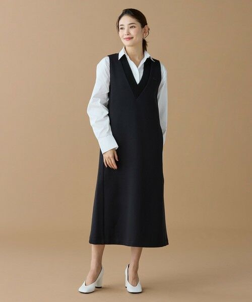 LACOSTE/ラコステ ダンボールジャージニット ジャンパードレス / ジャンパースカート ブラック 36(M) LACOSTE/ラコステ ダンボールジャージニット ジャンパードレス / ジャンパースカート ブラック 36(M)