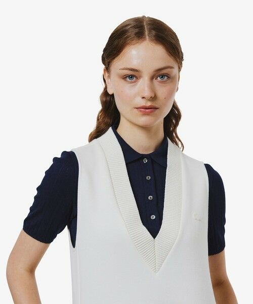 LACOSTE / ラコステ ミニ丈・ひざ丈ワンピース | ダンボールジャージニット ジャンパードレス / ジャンパースカート | 詳細17