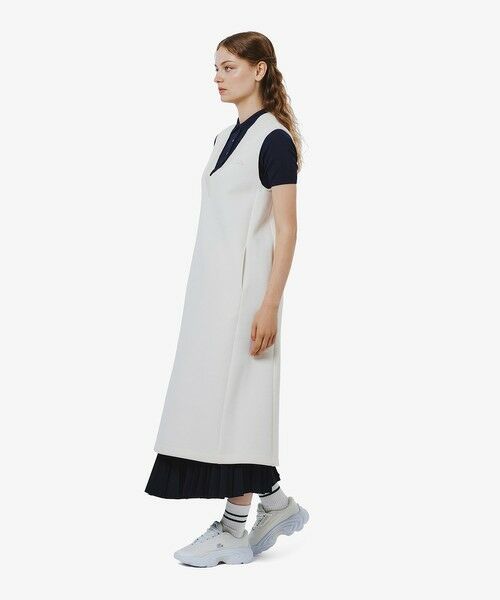 LACOSTE / ラコステ ミニ丈・ひざ丈ワンピース | ダンボールジャージニット ジャンパードレス / ジャンパースカート | 詳細19