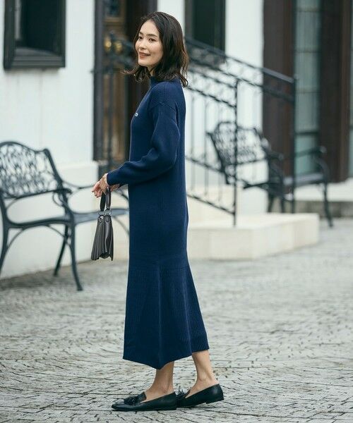 LACOSTE / ラコステ ミニ丈・ひざ丈ワンピース | ローウエストリブニットドレス / フレアワンピース | 詳細6