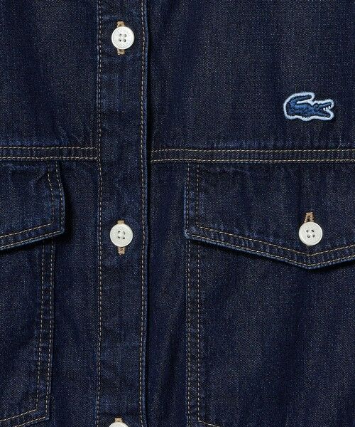 LACOSTE / ラコステ ミニ丈・ひざ丈ワンピース | ロングデニムシャツドレス / シャツワンピース ウエストベルト付き | 詳細10
