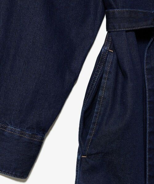 LACOSTE / ラコステ ミニ丈・ひざ丈ワンピース | ロングデニムシャツドレス / シャツワンピース ウエストベルト付き | 詳細11