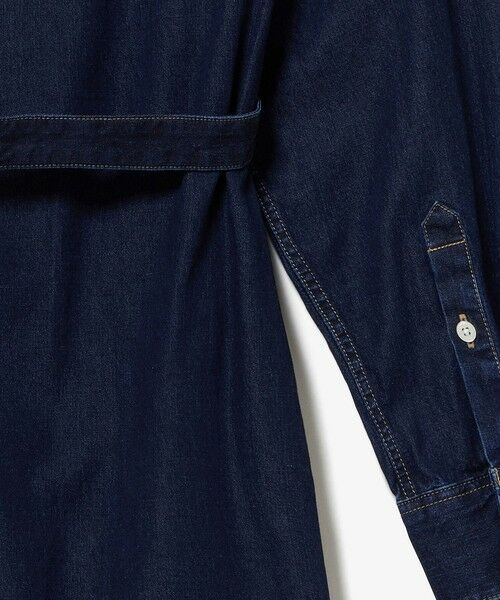 LACOSTE / ラコステ ミニ丈・ひざ丈ワンピース | ロングデニムシャツドレス / シャツワンピース ウエストベルト付き | 詳細12