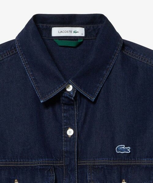 LACOSTE / ラコステ ミニ丈・ひざ丈ワンピース | ロングデニムシャツドレス / シャツワンピース ウエストベルト付き | 詳細8