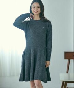 LACOSTE / ラコステ ミニ丈・ひざ丈ワンピース | 3Dニッティングシームレスフレアドレスセーター