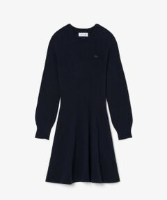 LACOSTE / ラコステ ミニ丈・ひざ丈ワンピース | 3Dニッティングシームレスフレアドレスセーター