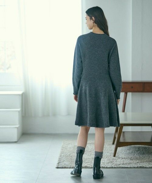 LACOSTE / ラコステ ミニ丈・ひざ丈ワンピース | 3Dニッティングシームレスフレアドレスセーター | 詳細13