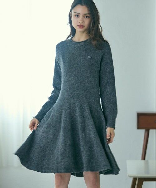 LACOSTE / ラコステ ミニ丈・ひざ丈ワンピース | 3Dニッティングシームレスフレアドレスセーター | 詳細2