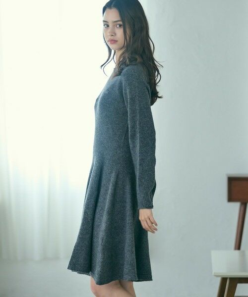 LACOSTE / ラコステ ミニ丈・ひざ丈ワンピース | 3Dニッティングシームレスフレアドレスセーター | 詳細5