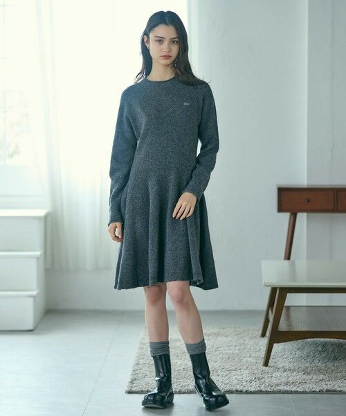 LACOSTE / ラコステ ミニ丈・ひざ丈ワンピース | 3Dニッティングシームレスフレアドレスセーター | 詳細7