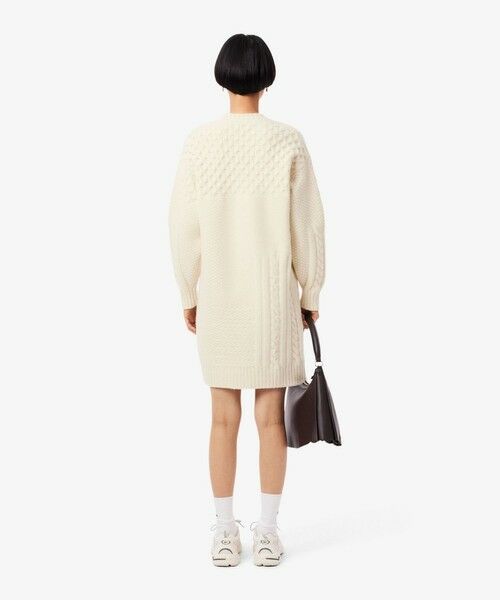 LACOSTE / ラコステ ミニ丈・ひざ丈ワンピース | パッチワークエフェクトウールニットドレスセーター | 詳細1