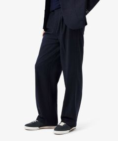 LACOSTE / ラコステ チノ・ワークパンツ | ストレートフィットフェルテッドウールプリーツ タックワイドパンツ