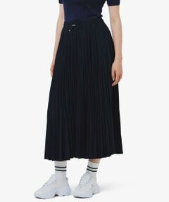 LACOSTE テニススカート ブラック ラコステ LACOSTE ファッションショー テニススカートラムレザー