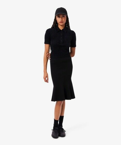 LACOSTE / ラコステ ミニ・ひざ丈スカート | 3Dリブニットフレアスカート | 詳細1