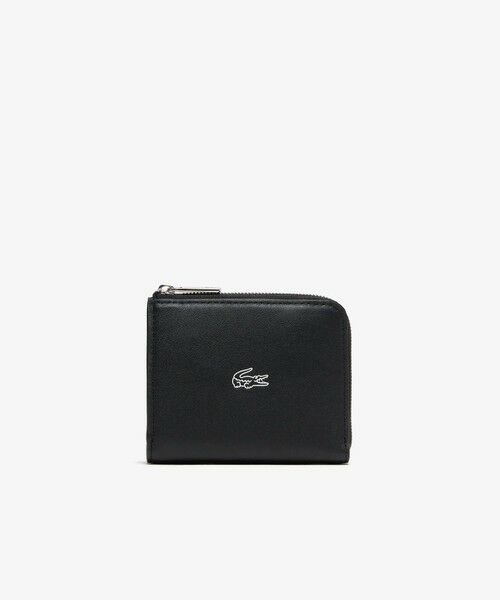 LACOSTE/ラコステ ラウンドジップレザーミニウォレット ブラック FREE LACOSTE/ラコステ ラウンドジップレザーミニウォレット ブラック FREE