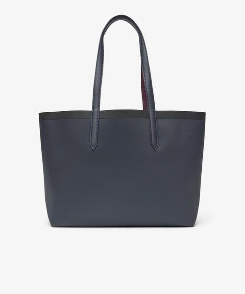 LACOSTE / ラコステ トートバッグ | アンナシーズナル クロック×鹿の子リバーシブルトートバッグ / ブラック×ワインレッド | 詳細1