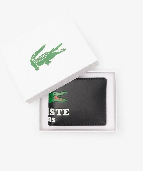 LACOSTE/ラコステ FGシーズナル オーバーサイズエンボスレザーウォレット ブラック FREE