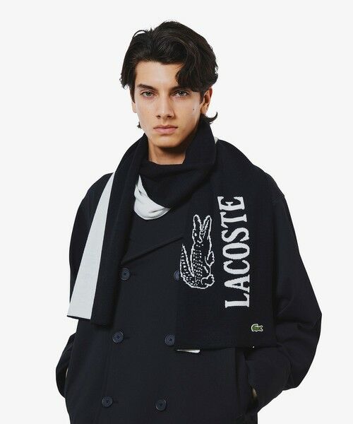 LACOSTE / ラコステ マフラー・ショール・スヌード・ストール | ウールブレンド ワニロゴジャカードマフラー | 詳細3