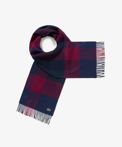 LACOSTE / ラコステ マフラー・ショール・スヌード・ストール | メリノウールブロックチェックマフラー | 詳細1