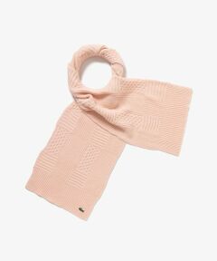 LACOSTE / ラコステ マフラー・ショール・スヌード・ストール | アラン柄ブレンドウールニットマフラー
